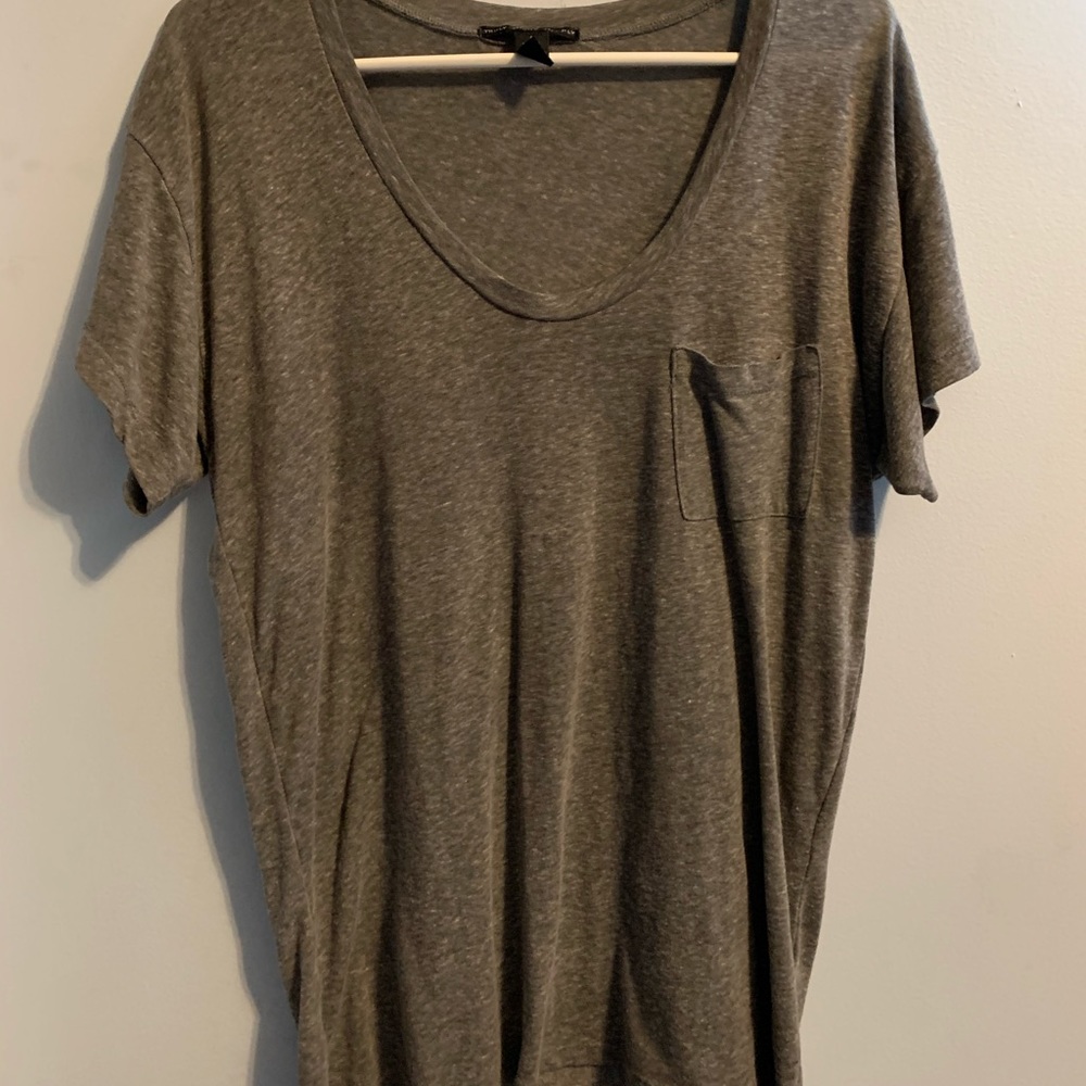 UO oversized worn pocket tee
